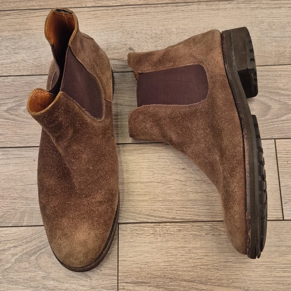 POLO RALPH LAUREN‎ Bryson Brown Suede Leather Sz 11.5 Mens Chelsea Slip On Boots